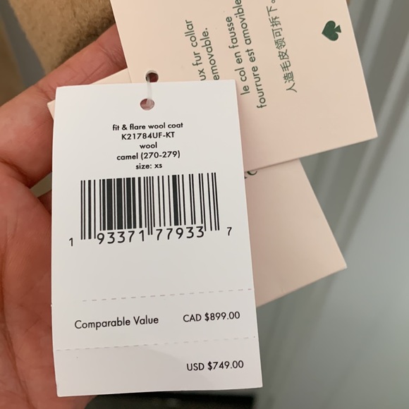 New!! Kate spade New York -luxury long coat - Picture 7 of 12